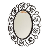 Miroir biseauté vintage en fer forgé style Chaty Vallauris