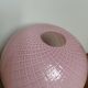 Globe de lampe abat jour méduse en verre moulé vintage rose pastel motif suspension baladeuse
