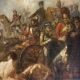 Napoleonic battle scene, oil on canvas, 19th century