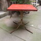 Bistro table, square metal restaurant year 1950,1960