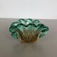 Seguso Bullicante bubble Murano glass shell bowl, 1970s