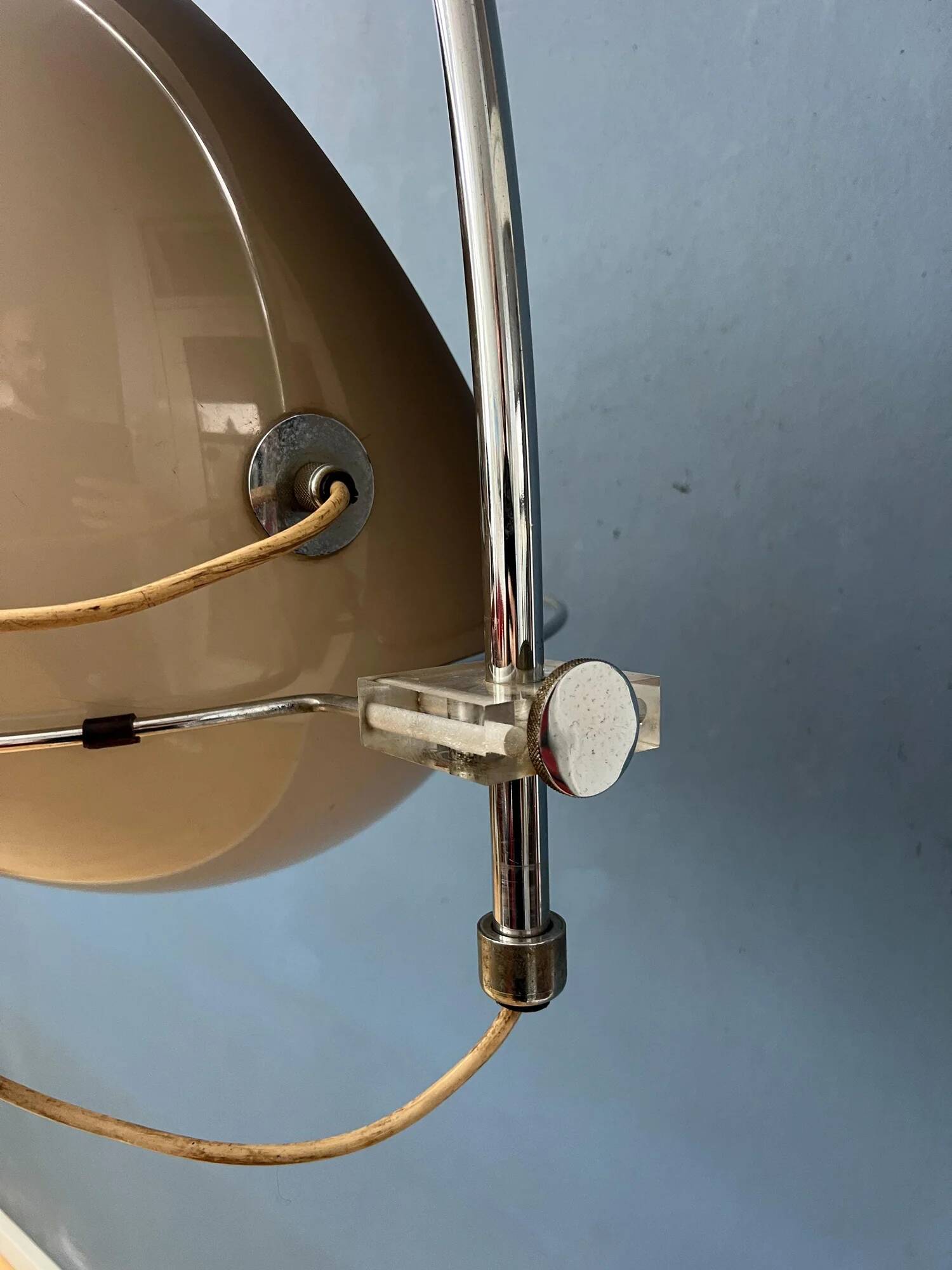 Mid-century space age mushroom arc floor lamp by GEPO