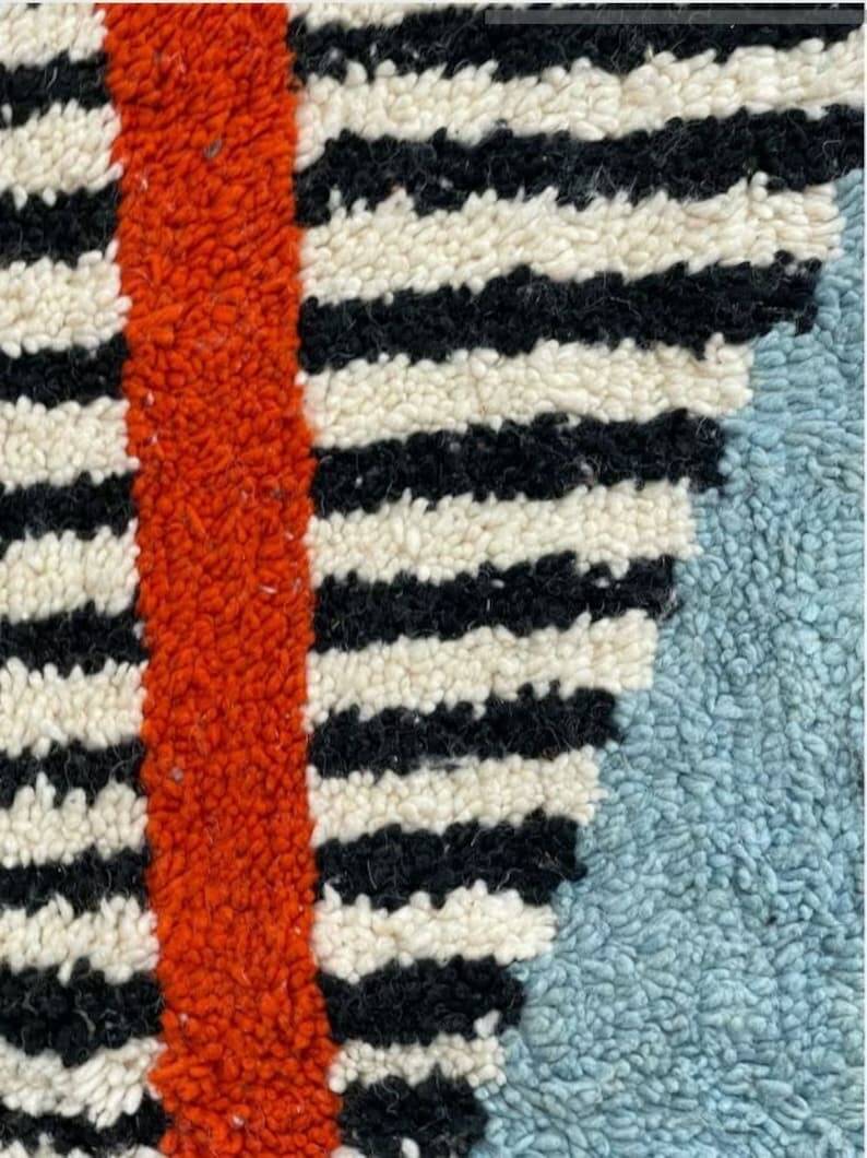 Handmade pure wool Berber rug 1.5/2.5 m