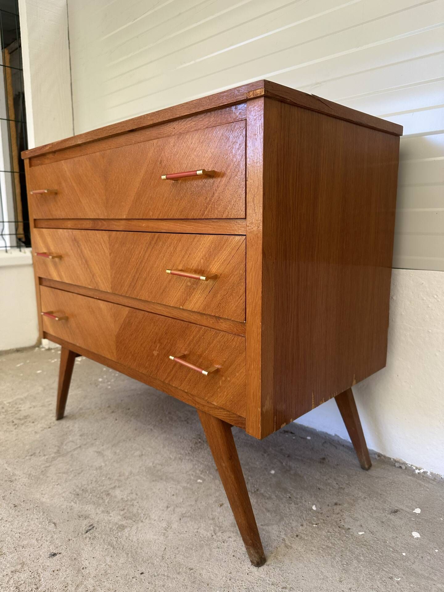 Vintage Scandinavian wooden chest of drawers – 3 drawers – 1960s
