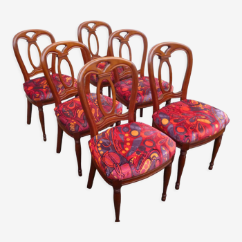 Suite of 6 Louis Philippe style cherry chairs