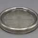 Old coaster bottle carafe glass and solid silver ribbing minerve art deco