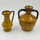 Duo de Vases Vintage Coulobres en Céramique Ocre