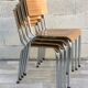 Set of 4 retro chairs in formica