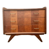 Vintage chest of drawers with compass feet