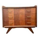 Vintage chest of drawers with compass feet
