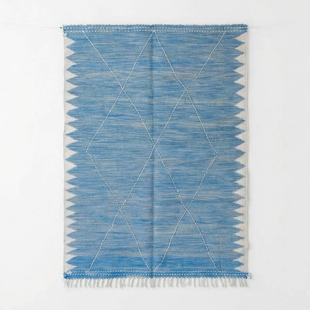 Blue Zanafi Moroccan rug 200x300 cm