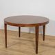 Mid-Century Round Rosewood Extending Dining Table by Severin Hansen for Haslev Møbelsnedkeri, Denmark, 1960s