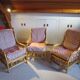 Vintage - Set of 2 woven rattan, bamboo and wood armchairs - Natural colour - 1980s