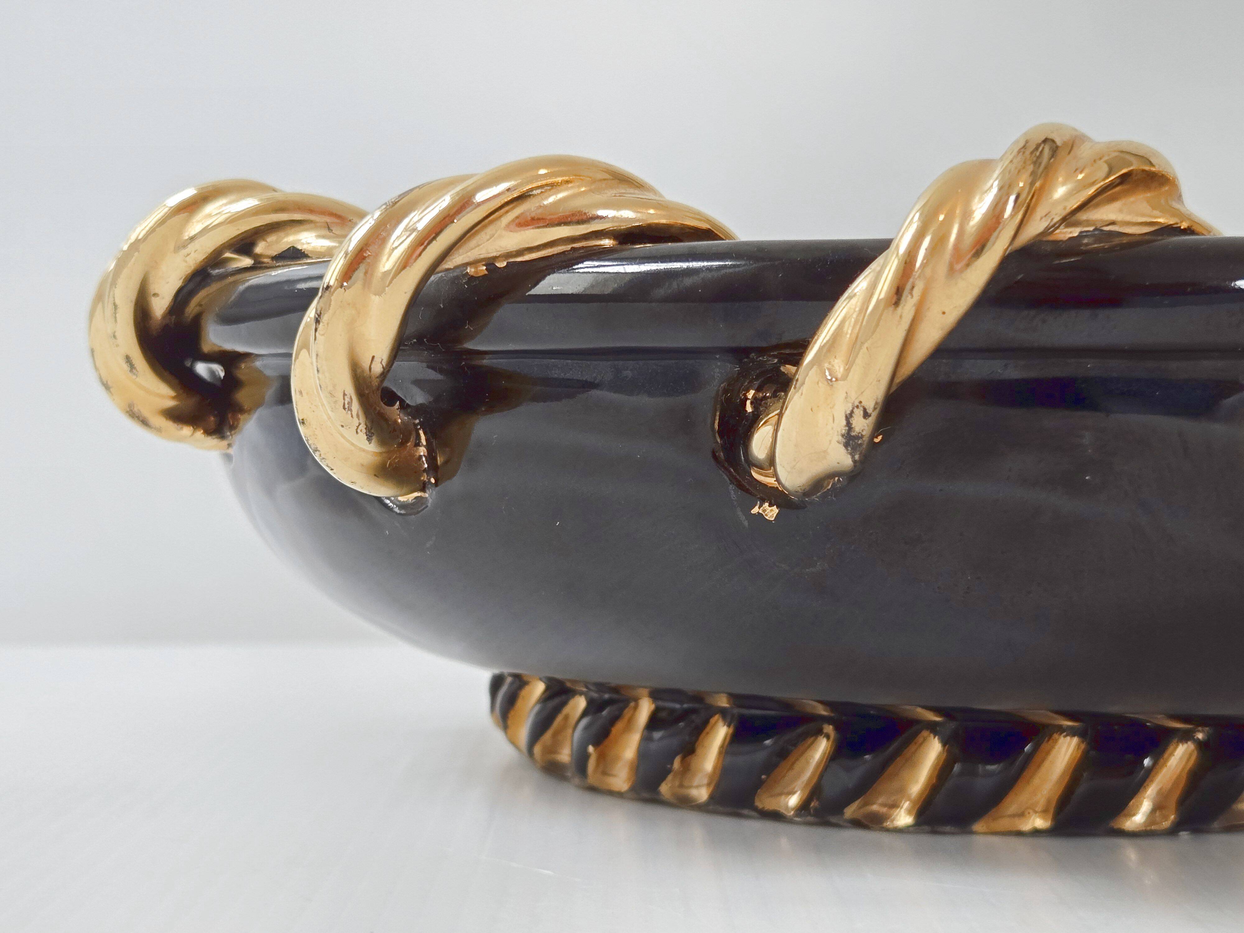 Vintage 1960s braided fruit bowl