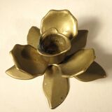 Brass flower candle holder