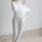 White ceramic anthropomorphic table lamp