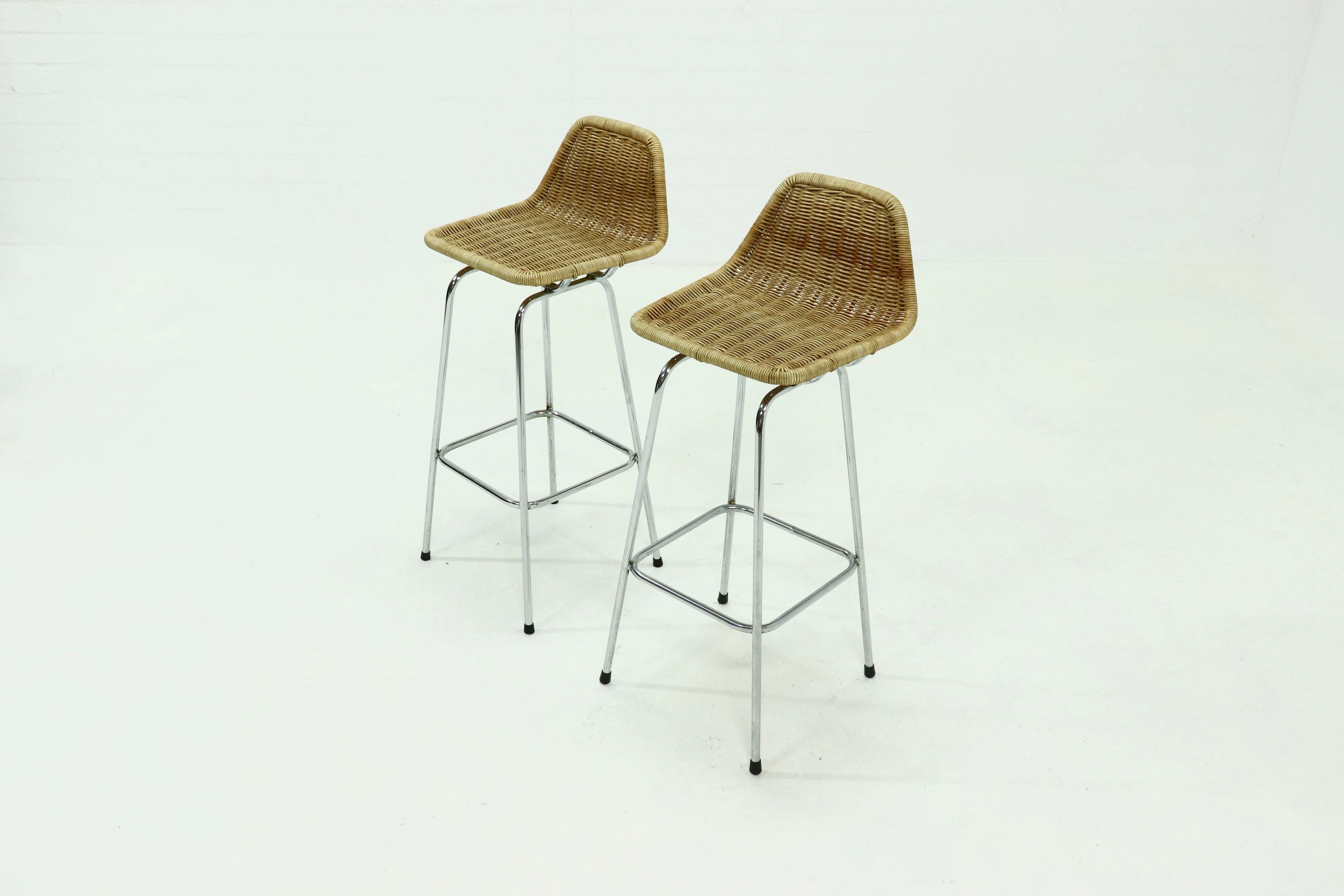 Set of 2 bar stools designed by Dirk van Sliedregt for Rohe Noordwolde 1960