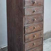 Colonne à tiroirs d'atelier, en bois, vintage, années 50