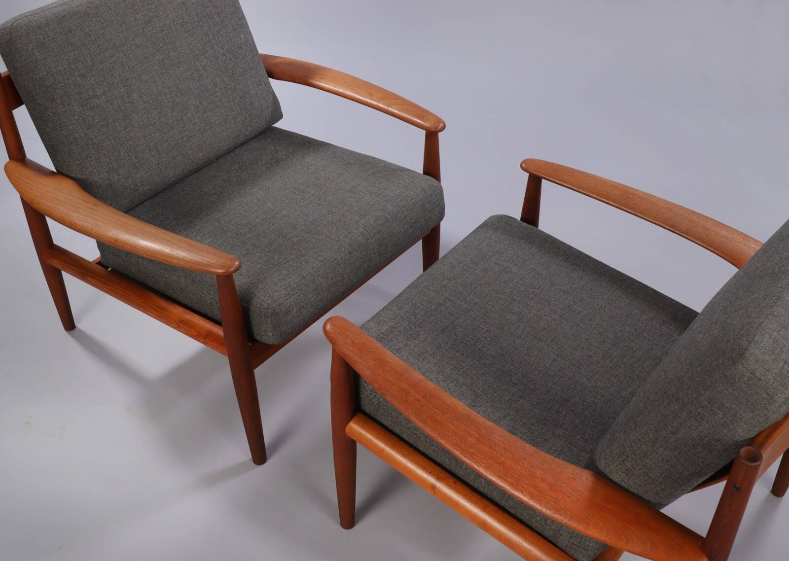 pair of teak armchairs by Grete Jalk model 118, Denmark 1963