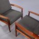 pair of teak armchairs by Grete Jalk model 118, Denmark 1963