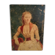 Portrait à l'huile sur bois