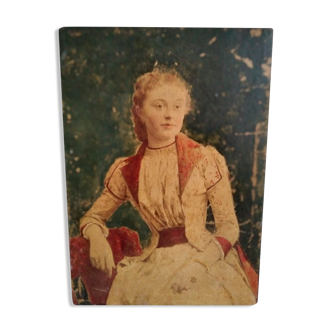 Oil portrait on wood