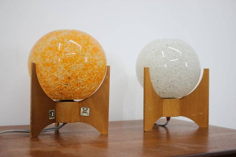 Pair of design table lamps "Rockets", 1960s