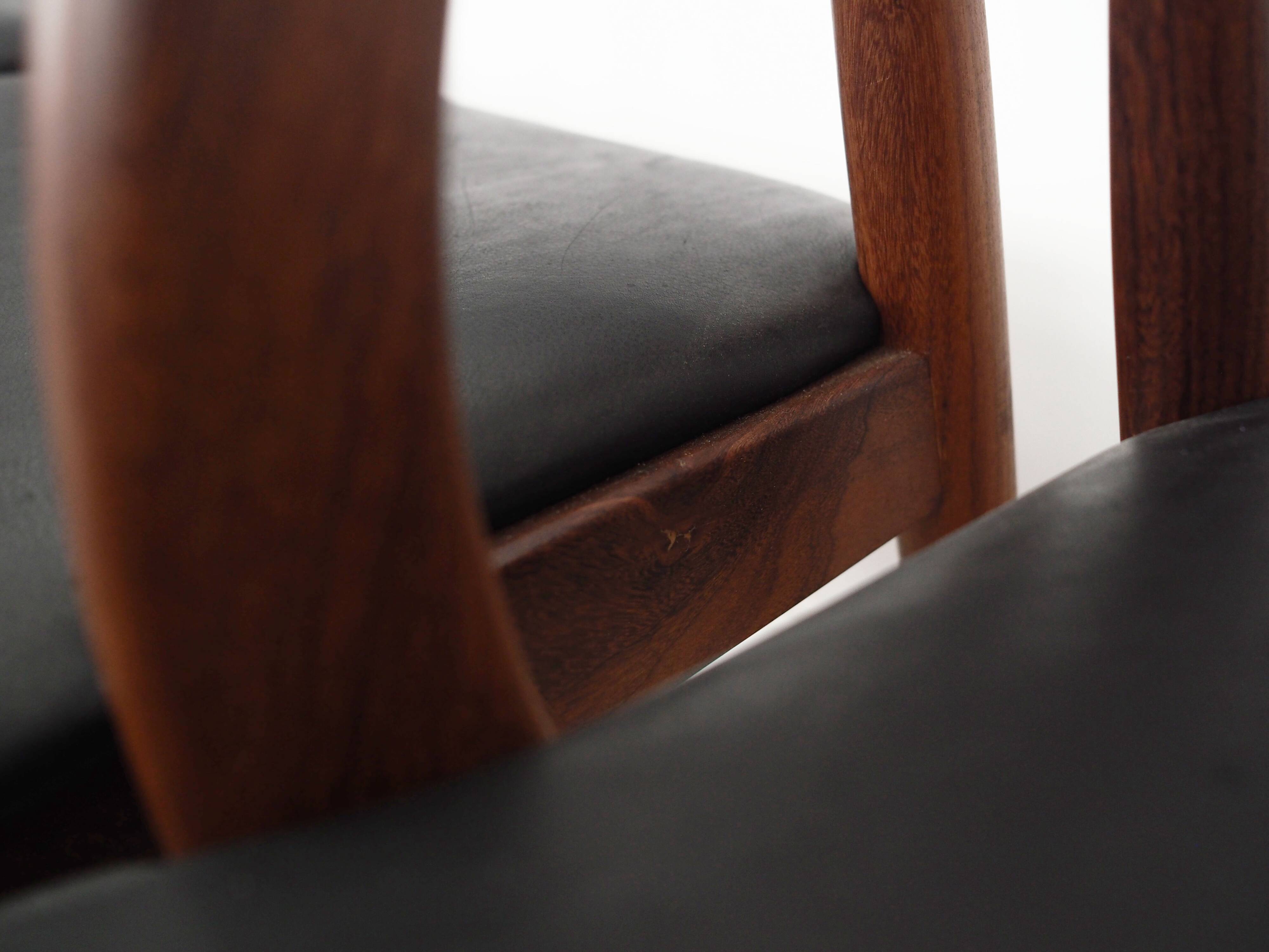 Ensemble de quatre chaises en teck, design danois, années 1970, Orte Mobelfabrik