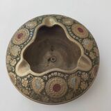 Cloisonné brass ashtray