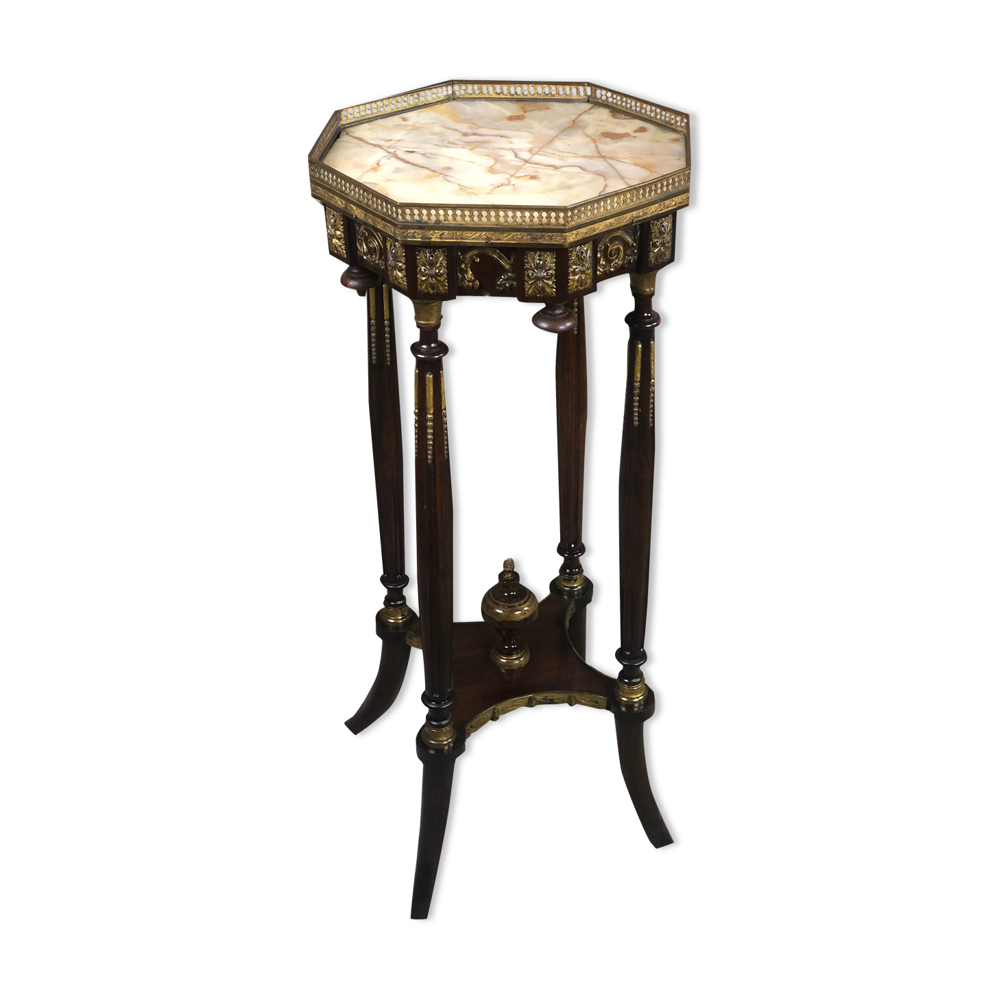 Pedestal table / harness Napoleon III era marble top
