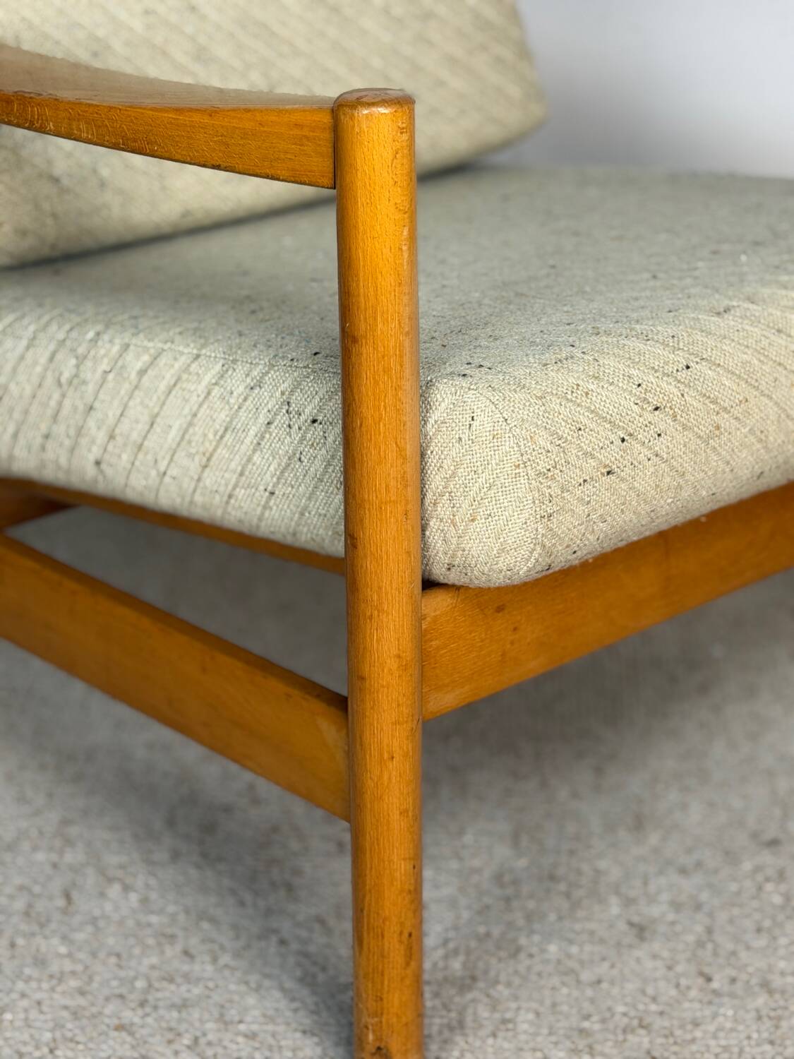 Pair of vintage wooden armchairs