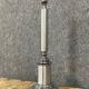 Lamp base in brushed metal and silver metal from the 1930s-1940s