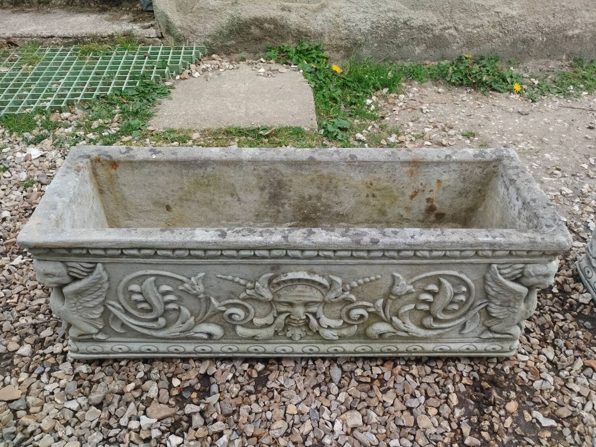 Paire de Médicis jardinières en pierre ancienne