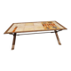 Ceramic and metal coffee table from the 60s Vallauris style