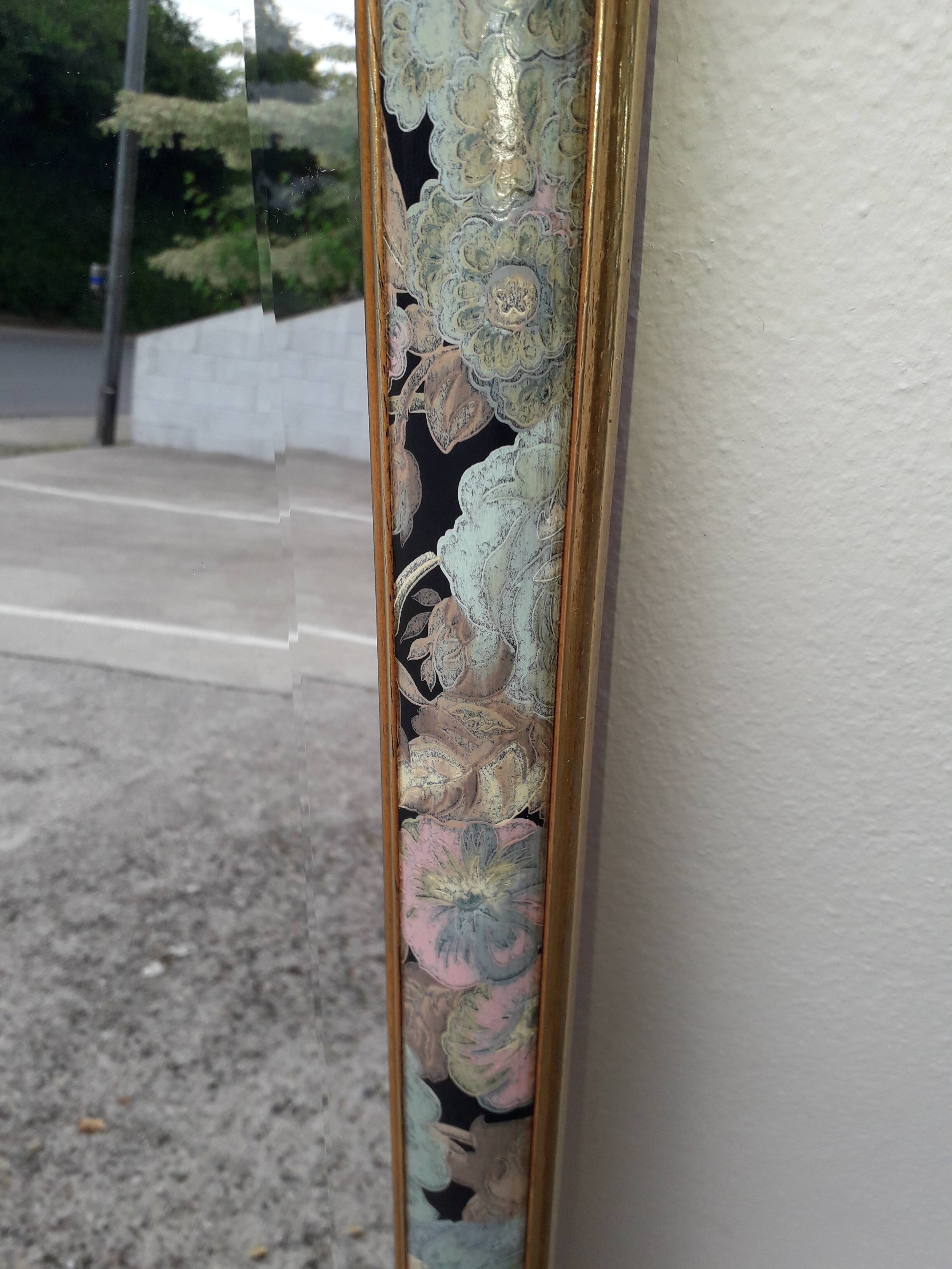 Large vintage beveled mirror (112x39cm)