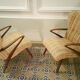 Paire de fauteuil Zig Zag vintage année 50 60