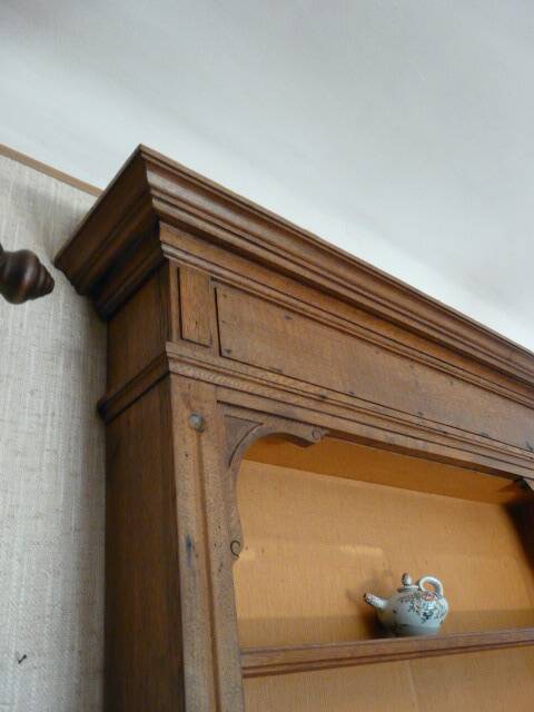 ancienne étagère murale meuble de magasin en chêne 19éme