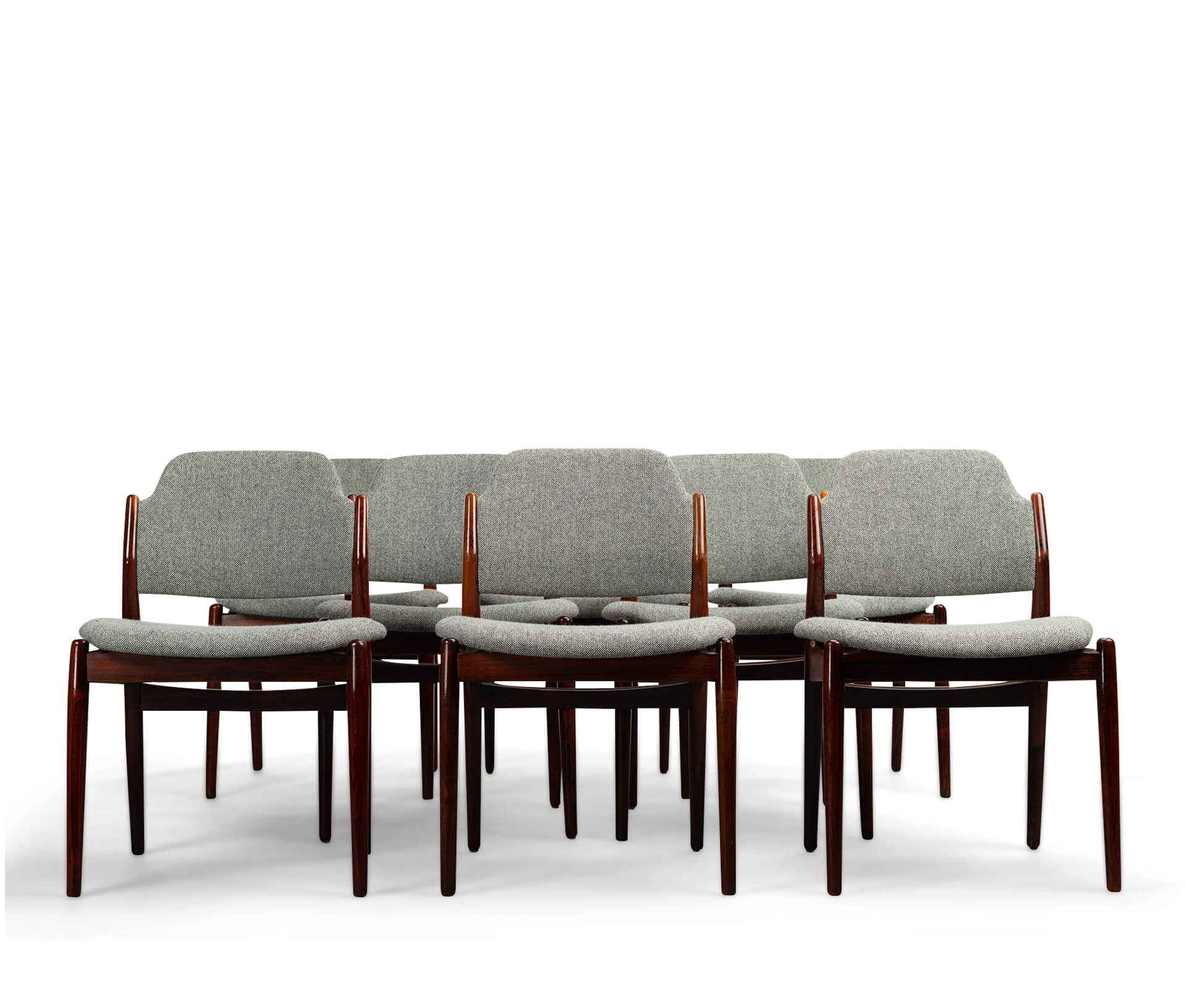 Set de 8 chaises 62 en palissandre par Arne Vodder