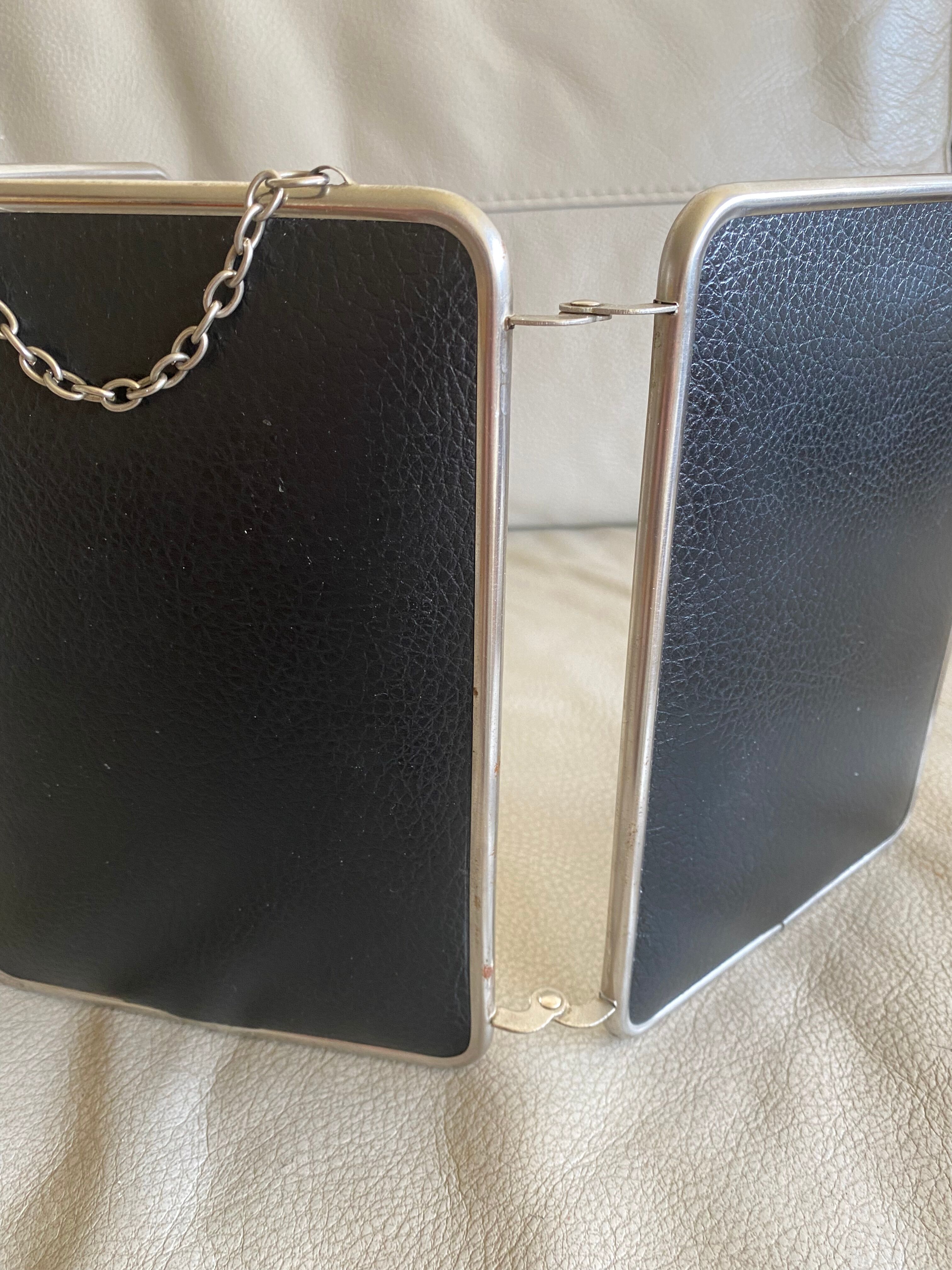 Triptych barber mirror