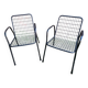 Pair of Antique EMU RIO Armchairs in Black Metal Vintage