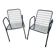 Pair of Antique EMU RIO Armchairs in Black Metal Vintage