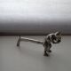 12 animal knife holders Art Deco antique silver metal in case
