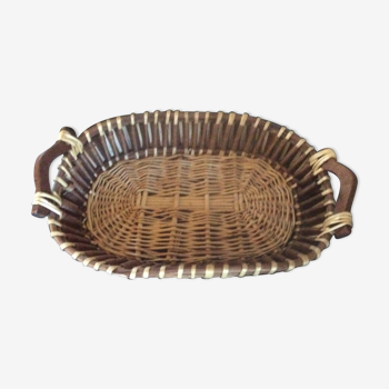 Wicker and fibre basket