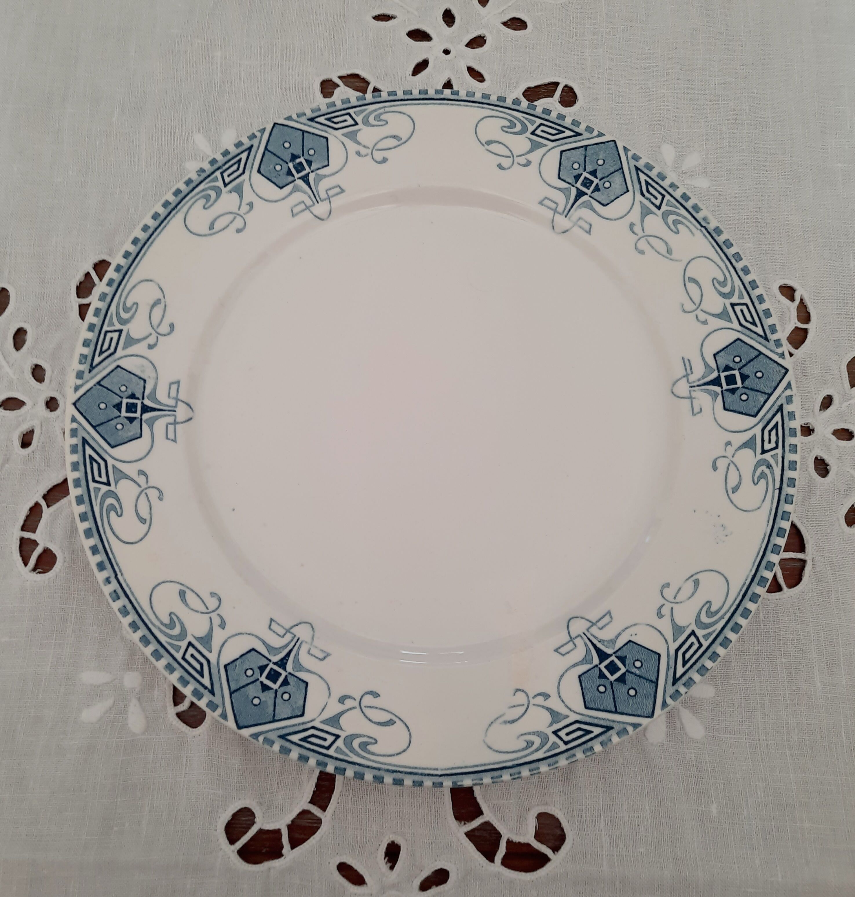 Old plates mismatched iron earth