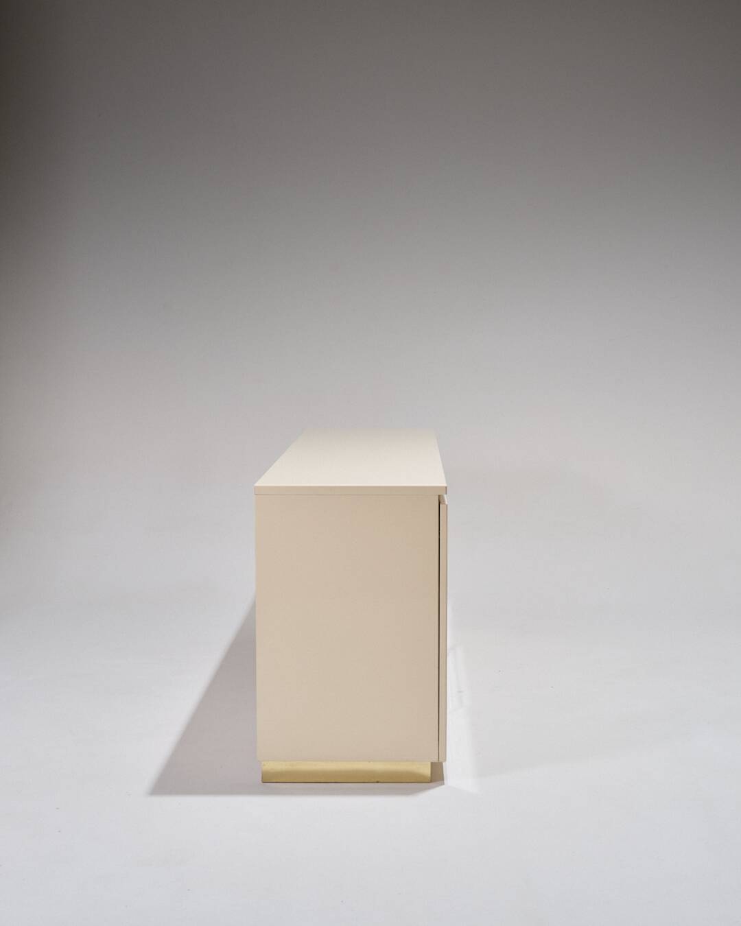 Lacquered Wood and Brass Sideboard, 1970s