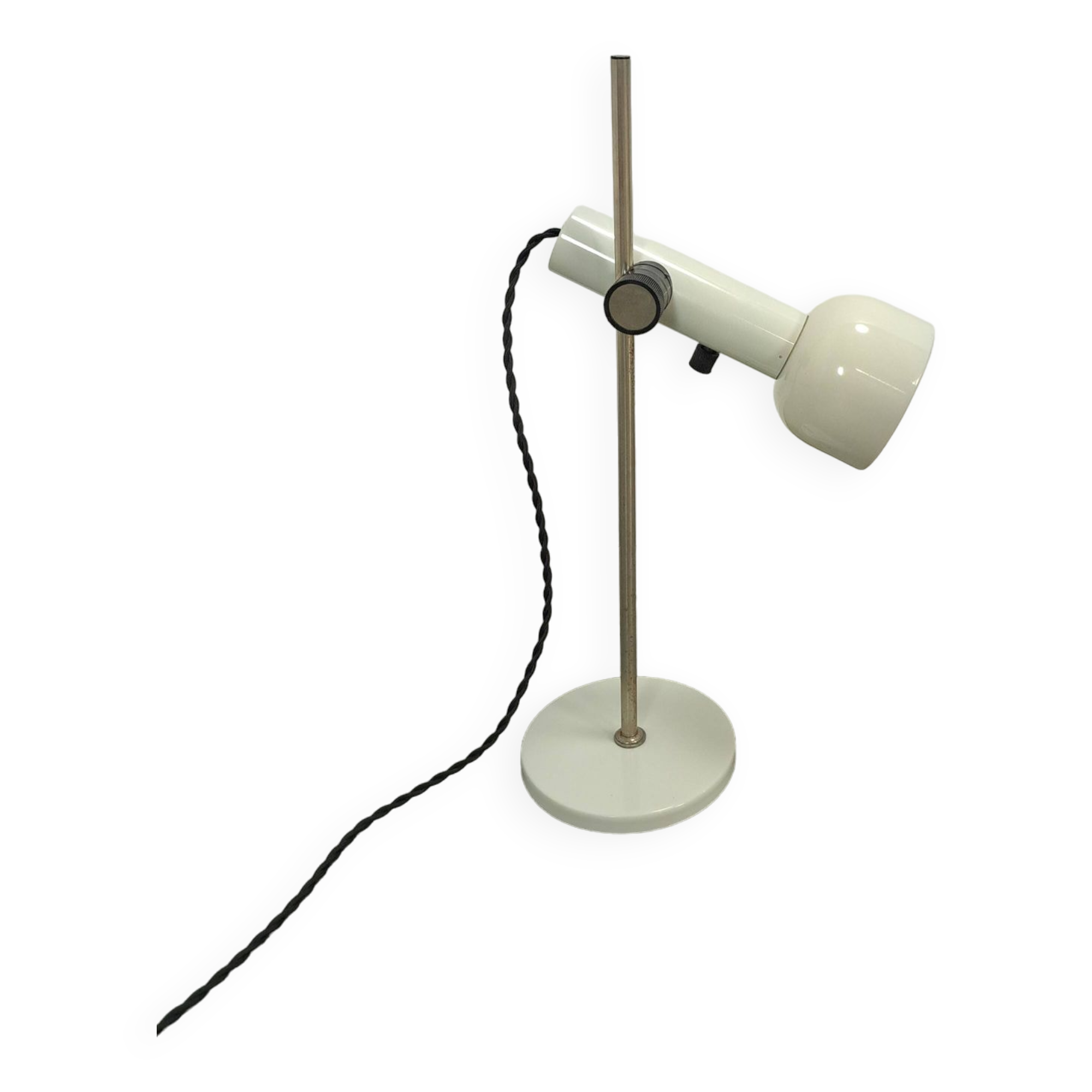 Wit metalen bureaulamp, tafellamp