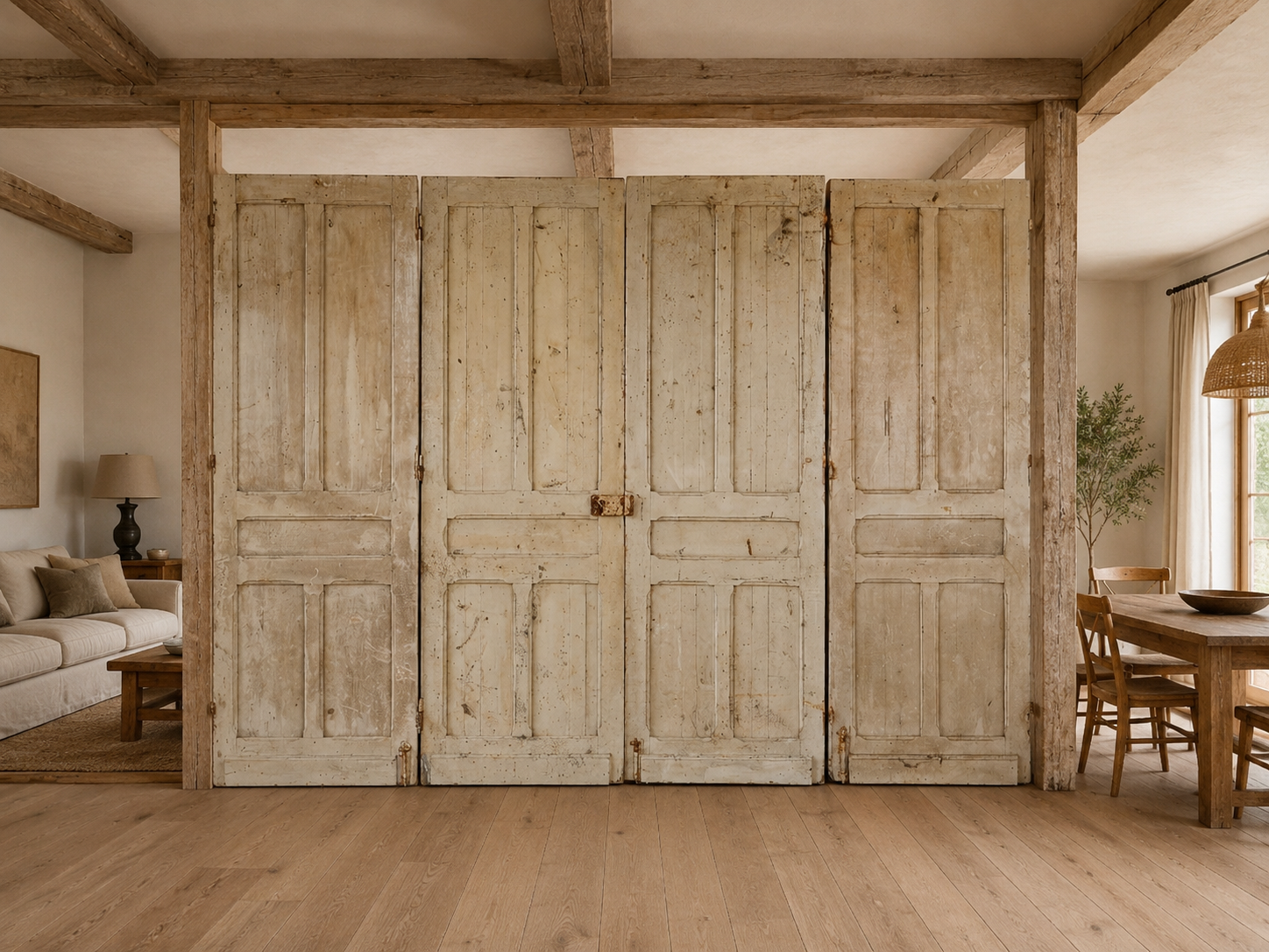 4 old partition doors