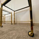 Trio of coffee tables "Nido" brass and glass Italy 70s