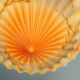 art déco glass PENDANT LIGHT airbrush pleated shape avantgarde design