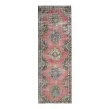 Vintage Turkish Oushak Handmade Wool Cotton Red Area Rug 191x311